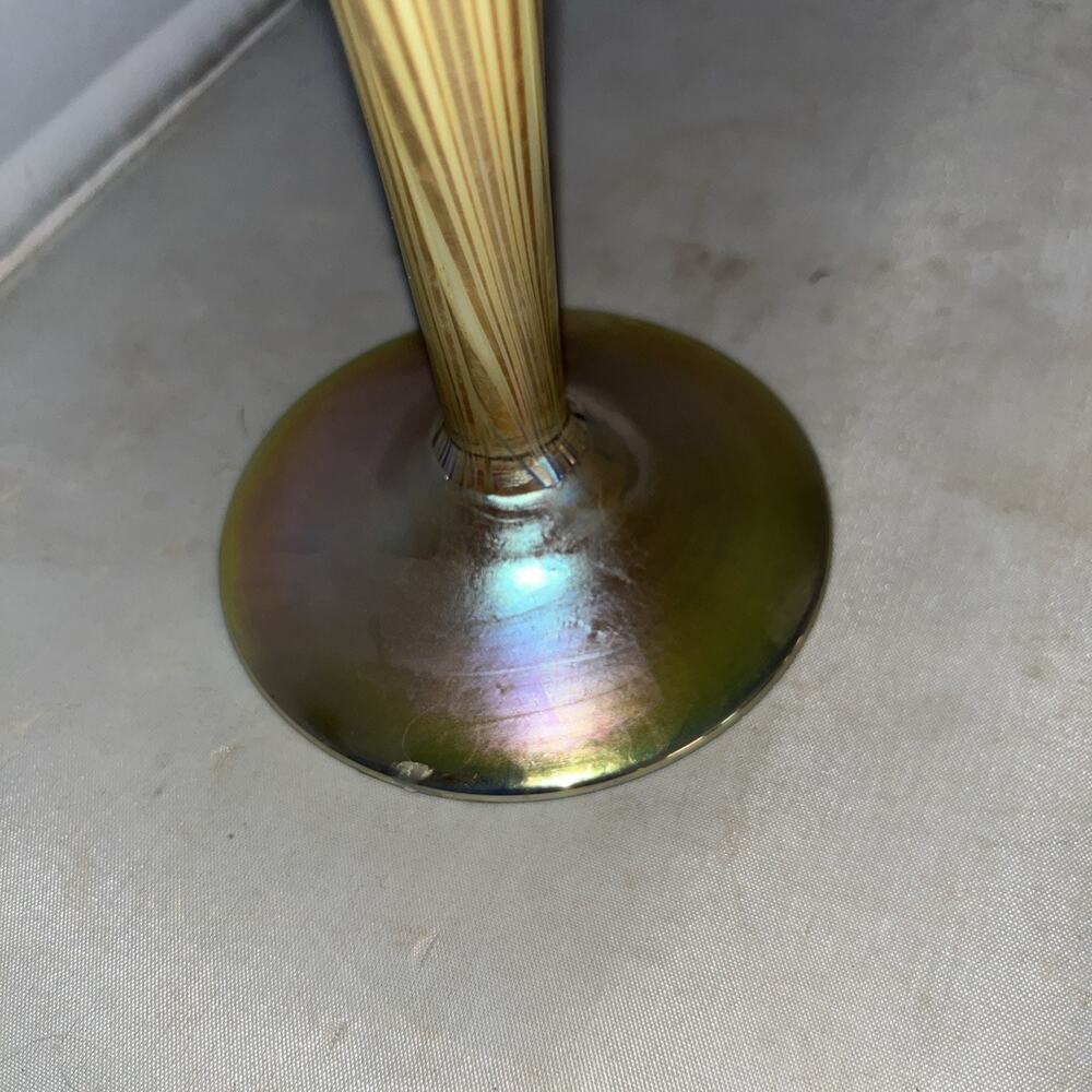 Carl Radke for Phoenix Studios Art Glass Gold Aurene Art Nouveau Style Vase - Picture 3 of 4